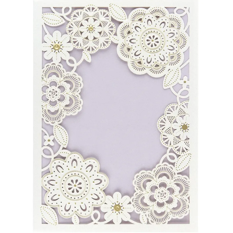 Deluxe-Laser-Grußkarten, Design 2, 11,5cm x 16,5cm, inkl. Einleger und Umschlag, 5 Stück