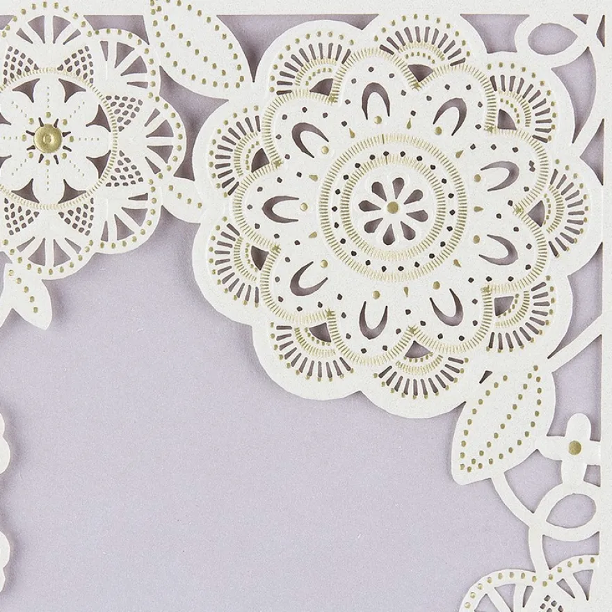 Deluxe-Laser-Grußkarten, Design 2, 11,5cm x 16,5cm, inkl. Einleger und Umschlag, 5 Stück