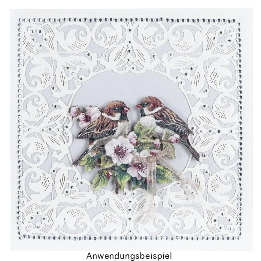 Deluxe-Laser-Grußkarten, Design 1, 16cm x 16cm, inkl. Einleger und Umschlag, 5 Stück