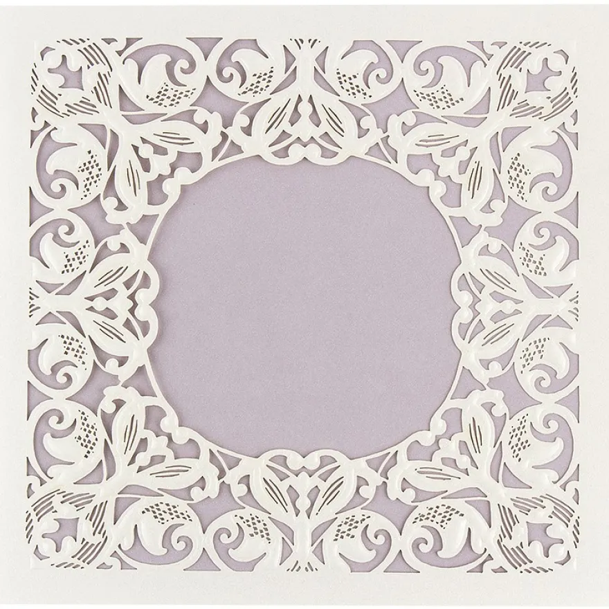 Deluxe-Laser-Grußkarten, Design 1, 16cm x 16cm, inkl. Einleger und Umschlag, 5 Stück