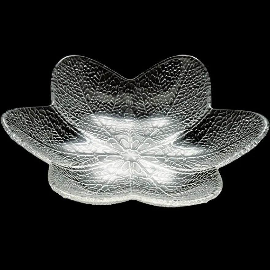 Design Glasteller, klar, Ø18cm, Design 1, 2 Stück