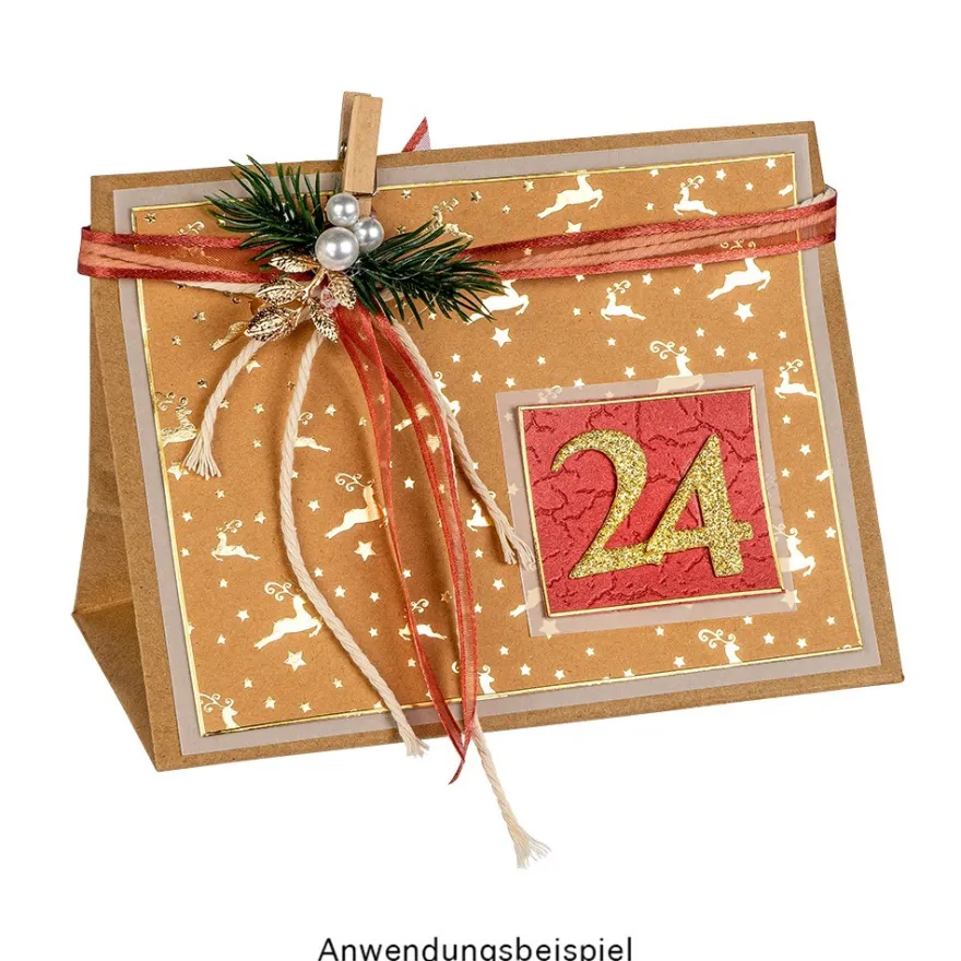 Design-Papier, Winter/Weihnachten, DIN A4, 250g/m², 10 Designs, 10 Bogen