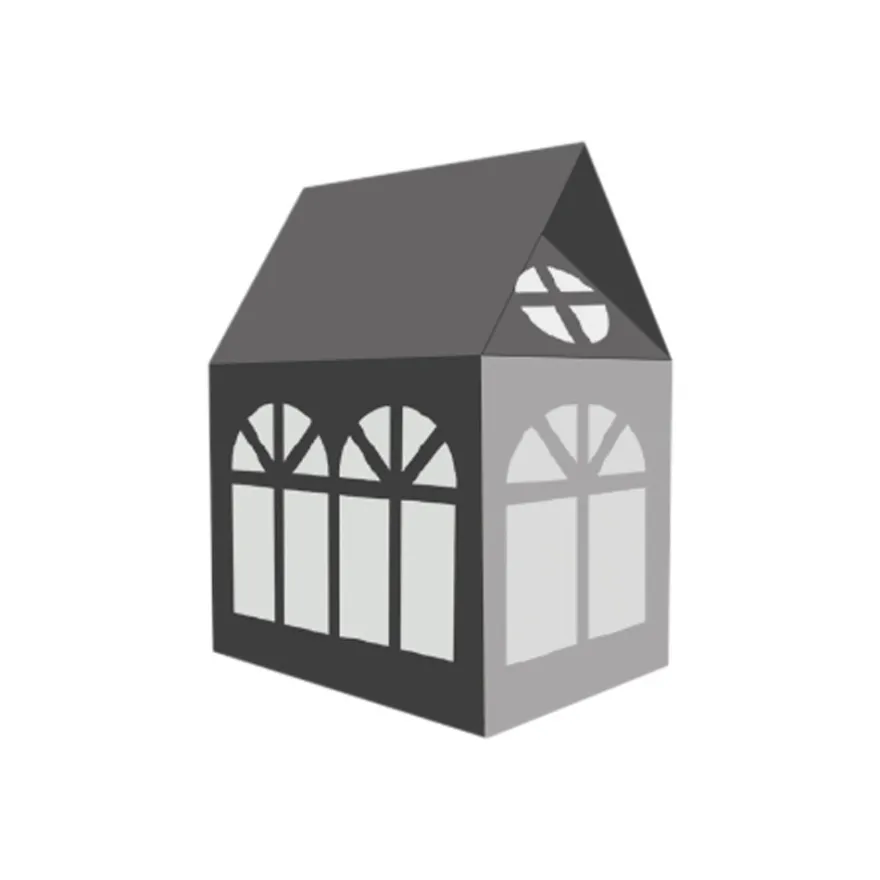 Design-Schablone, Haus, Box, DIN A3