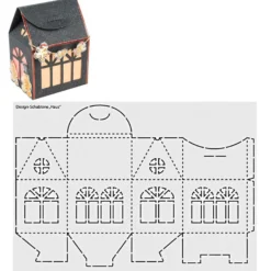 Design-Schablone, Haus, Box, DIN A3