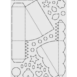 Design-Schablone, Kuchen-Schachtel, DIN A3