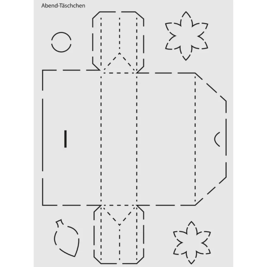 Design-Schablone Nr. 4 "Abend-Täschchen", DIN A4