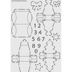 Design-Schablone Nr. 11 "Adventskalender-Boxen", DIN A4