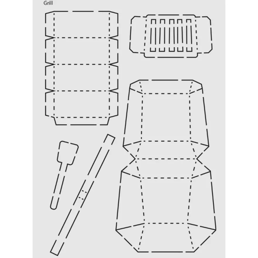 Design-Schablone Nr. 1 "Grill", DIN A4
