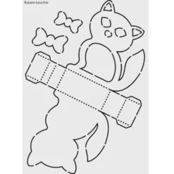 Design-Schablone Nr. 3 "Katzen-Leuchte", DIN A4
