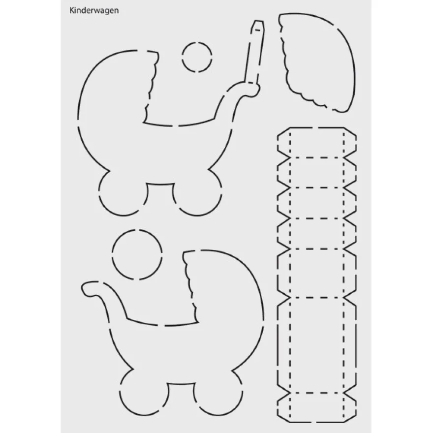 Design-Schablone Nr. 7 "Kinderwagen", DIN A4