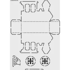 Design-Schablone Nr. 7 "Lokomotive", DIN A4