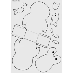 Design-Schablone Nr. 8 "Pinguin-Box", DIN A4
