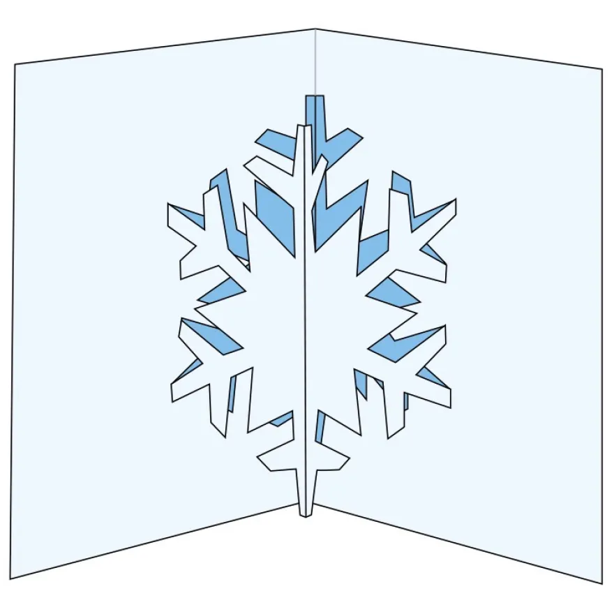 Design-Schablone Nr. 12 "Pop-up-Grußkarte Schneekristall", DIN A4