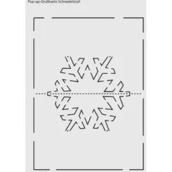 Design-Schablone Nr. 12 "Pop-up-Grußkarte Schneekristall", DIN A4