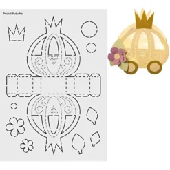 Design-Schablone Nr. 6 "Prickel-Kutsche", DIN A4
