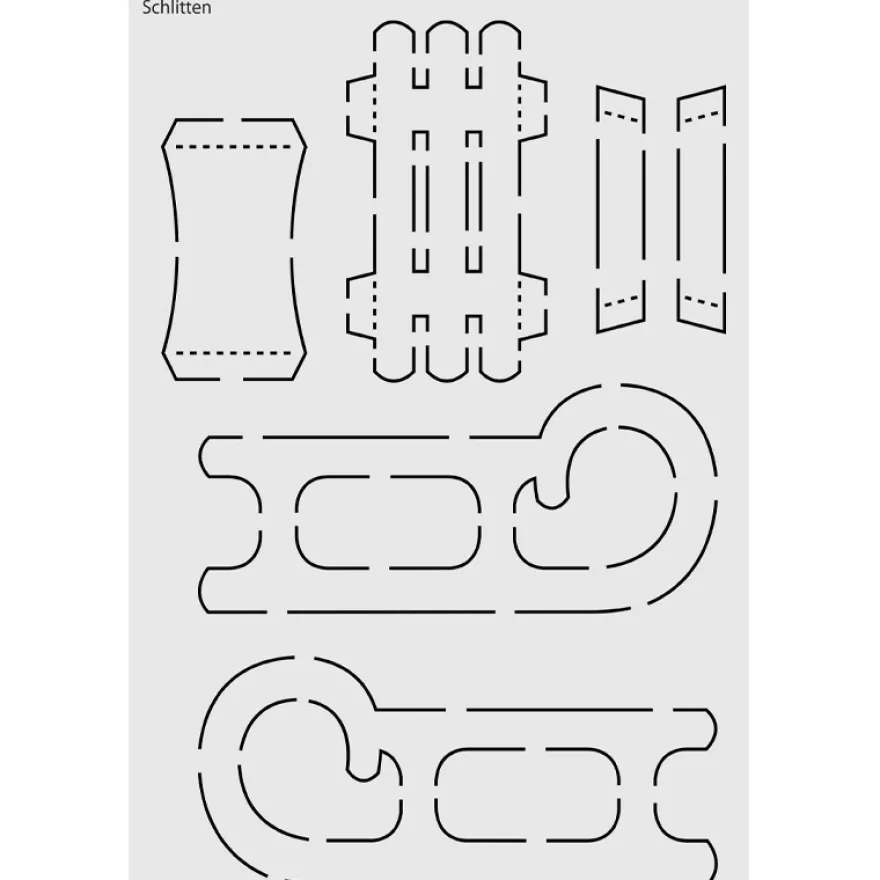 Design-Schablone Nr. 1 "Schlitten", DIN A4