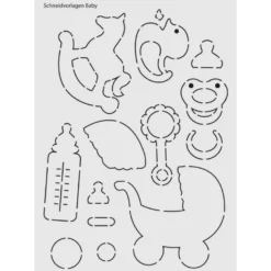 Design-Schablone Nr. 7 "Schneidvorlagen Baby", DIN A4