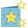 Design-Schablone Nr. 10 "Stern-Grußkarte", DIN A4