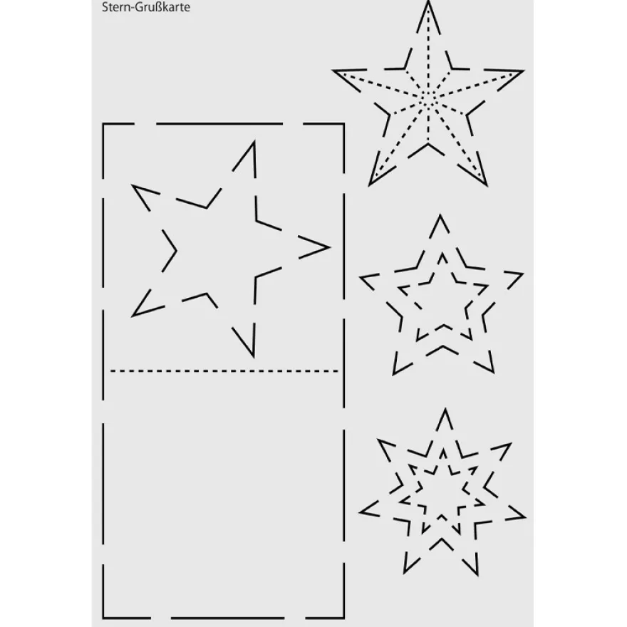Design-Schablone Nr. 10 "Stern-Grußkarte", DIN A4