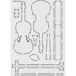 Design-Schablone Nr. 8 "Violinen-Box", DIN A4