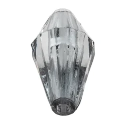 Diamanttropfen-Perlen, transparent, 12mm, anthrazit, 50 Stück