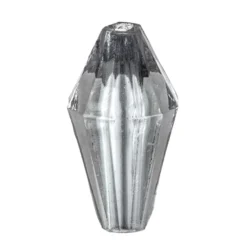 Diamanttropfen-Perlen, transparent, 12mm, anthrazit, 50 Stück