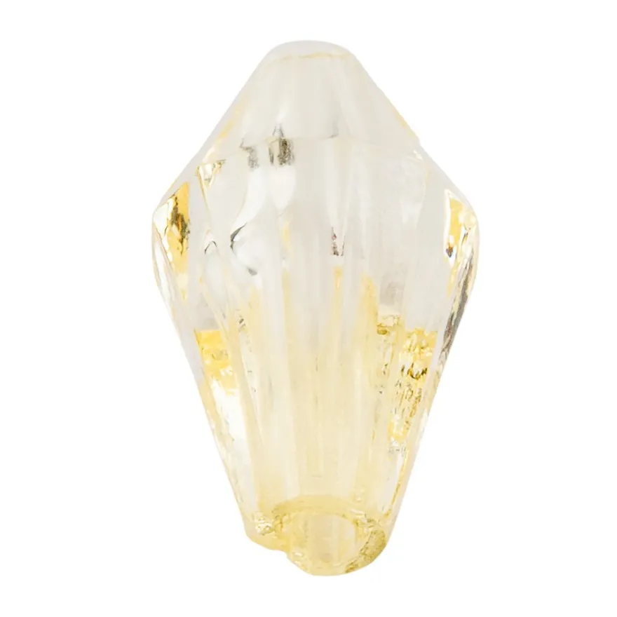 Diamanttropfen-Perlen, transparent, 12mm, gelb, 50 Stück