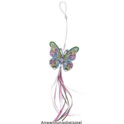 Diamond-Painting-Anhänger, Schmetterlinge 2, 8 Designs, 1,7mm stark, doppelseitig, 8 Stück