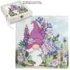 Diamond-Painting-Aufleger, Gartenwichtel, 20cm x 20cm, 370g/m², inkl. Zubehör