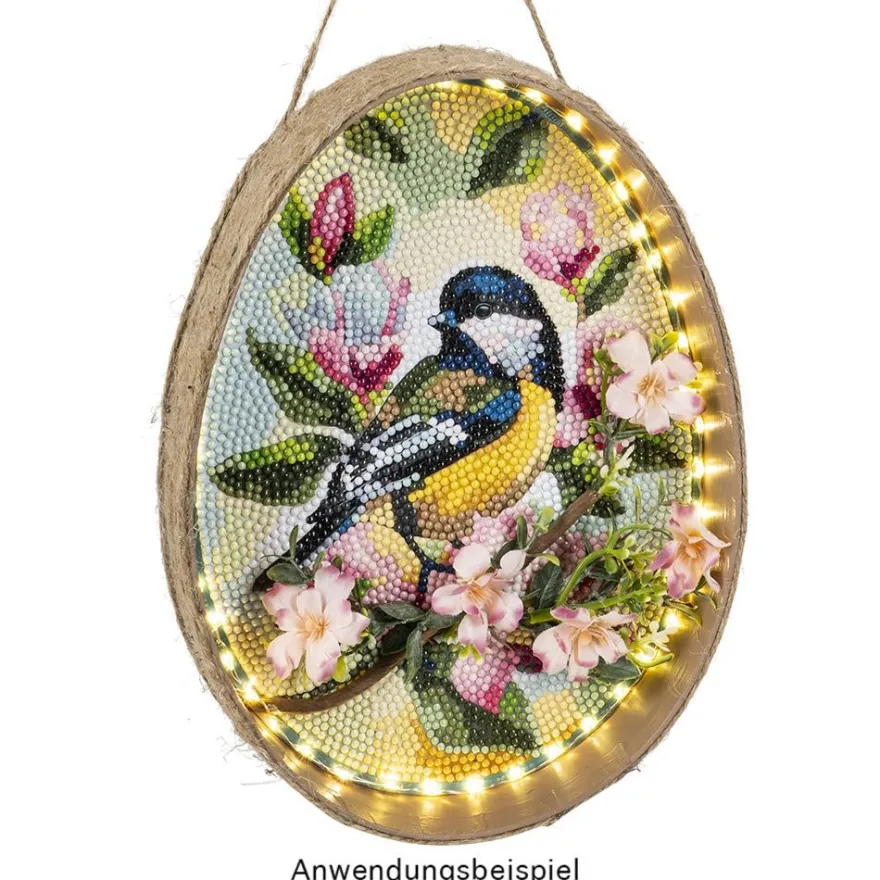 Diamond-Painting-Aufleger in Eiform, 3 verschiedene Designs & Größen, 3 Stück