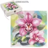 Diamond-Painting-Aufleger, Orchideen, 20cm x 20cm, 370g/m², inkl. Zubehör