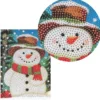 Diamond-Painting-Aufleger, Schneemann, 11,5cm x 16,5cm, 370 g/m², vollflächig klebend