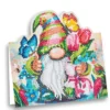 Diamond-Painting-Aufstellkarte, Frühlings-Wichtel, 16,3cm x 16cm, inkl. Zubehör