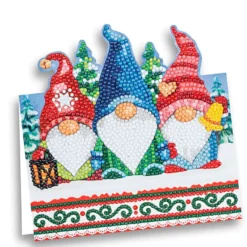 Diamond-Painting-Aufstellkarte, Wichtelfamilie, 16,3cm x 16cm, inkl. Umschlag & Werkzeug