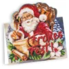 Diamond-Painting-Aufstellkarte, Weihnachtsmann - Frohes Fest!, 16,3cm x 16cm, inkl. Zubehör