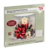 Diamond-Painting-Aufstellkarte mit LED-Licht, Kerze mit rotem Weihnachtsstern, inkl. Timer