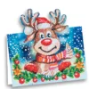 Diamond-Painting-Aufstellkarte, Rentier Rudolph, 16,3cm x 16cm, inkl. Umschlag & Werkzeug