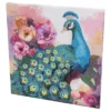 Diamond-Painting-Bild auf Keilrahmen, Pfau, 30cm x 30cm, inkl. Werkzeug