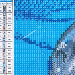 Diamond-Painting-Bild, Delfin, 35cm x 25cm, inkl. Werkzeug