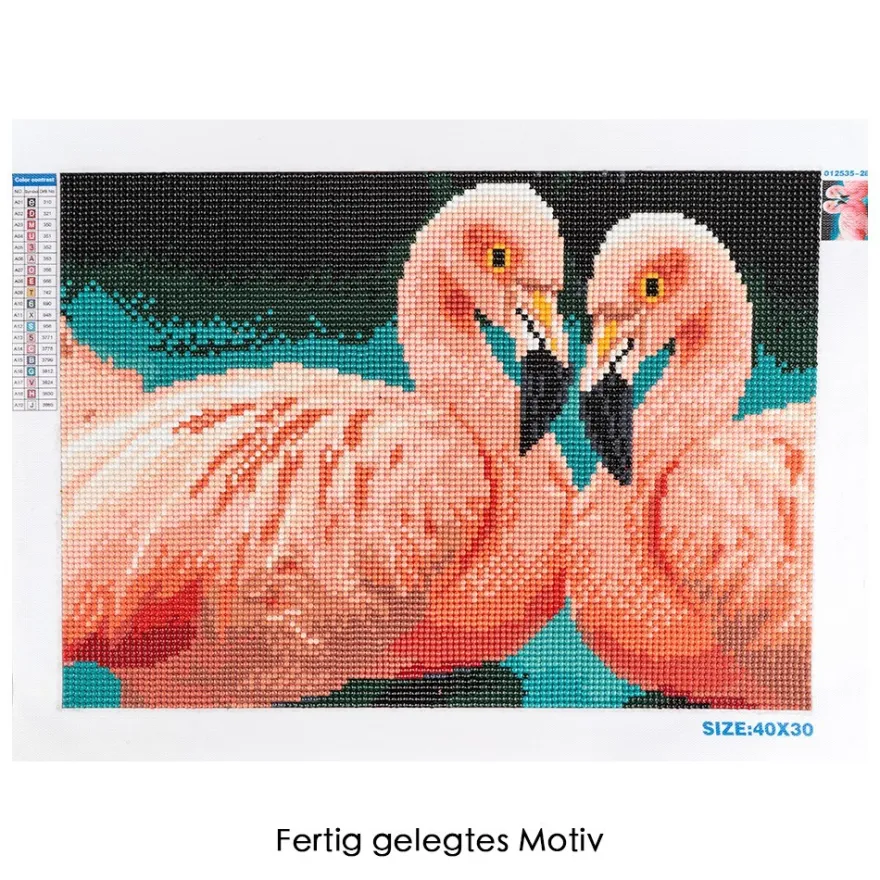 Diamond-Painting-Bild, Flamingos, 25cm x 35cm, inkl. Werkzeug