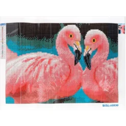 Diamond-Painting-Bild, Flamingos, 25cm x 35cm, inkl. Werkzeug