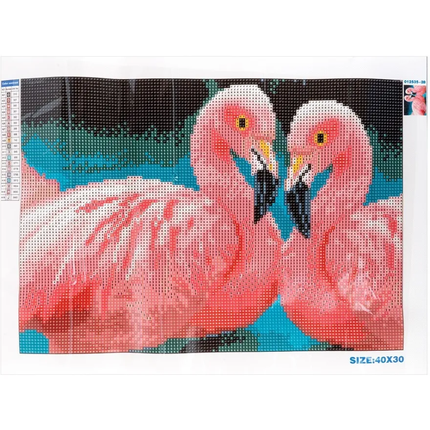 Diamond-Painting-Bild, Flamingos, 25cm x 35cm, inkl. Werkzeug