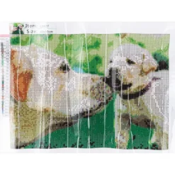 Diamond-Painting-Bild, Hundefamilie, 35cm x 25cm, inkl. Werkzeug