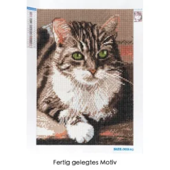 Diamond-Painting-Bild, Katze 2, 25cm x 35cm, inkl. Werkzeug