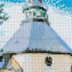 Diamond-Painting-Bild, Kirche, 25cm x 35cm, inkl. Werkzeug