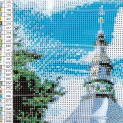 Diamond-Painting-Bild, Kirche, 25cm x 35cm, inkl. Werkzeug