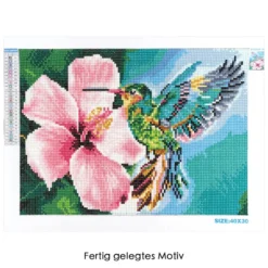 Diamond-Painting-Bild, Kolibri, 25cm x 35cm, inkl. Werkzeug