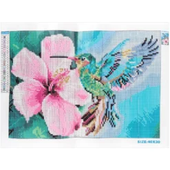 Diamond-Painting-Bild, Kolibri, 25cm x 35cm, inkl. Werkzeug
