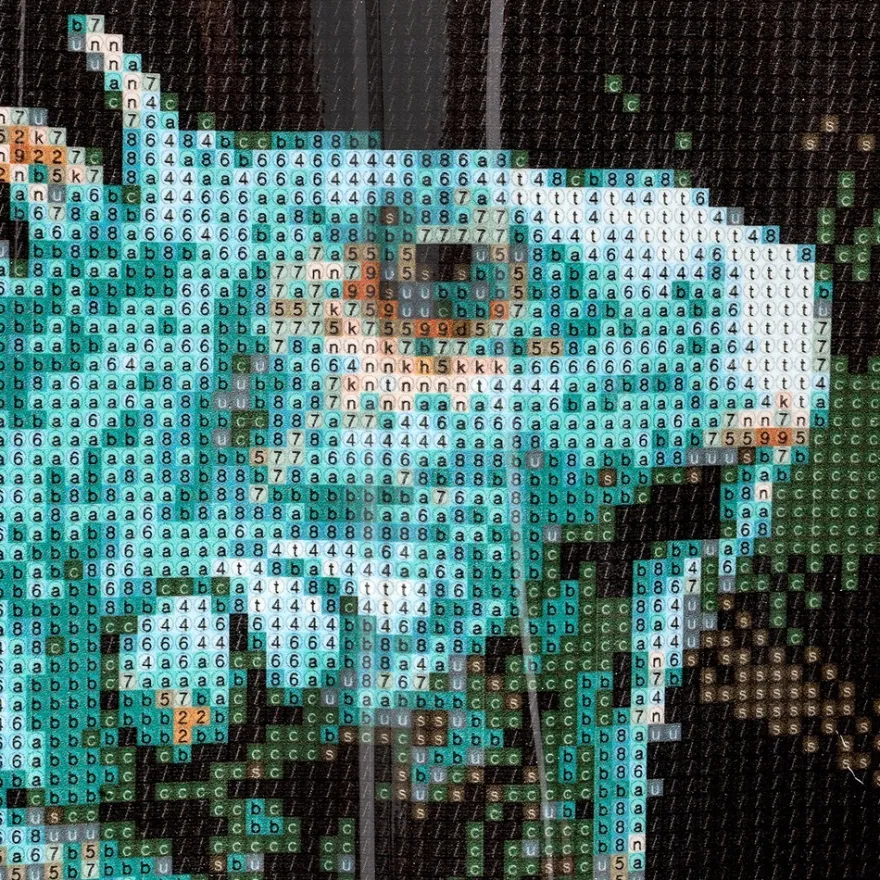 Diamond-Painting-Bild, Leguan, 35cm x 25cm, inkl. Werkzeug