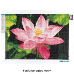 Diamond-Painting-Bild, Lotusblüte, 25cm x 35cm, inkl. Werkzeug